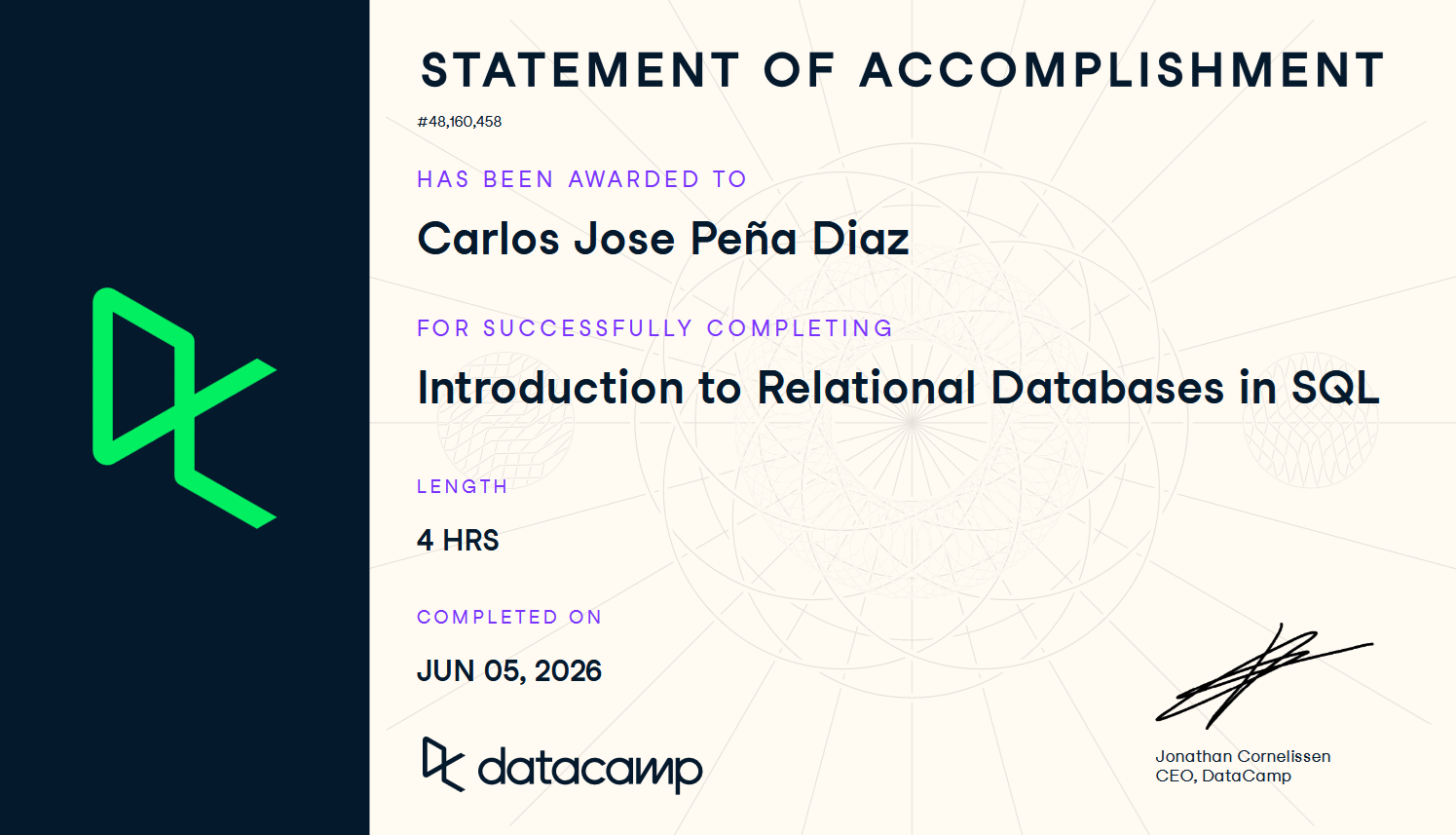 Introduction to Relational Databases in SQL
